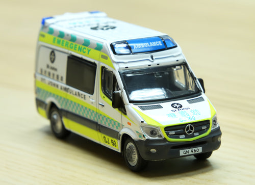 Load image into Gallery viewer, Tiny City 1/76 #166 Mercedes-Benz Sprinter St.John Ambulance (SJ60) Model Car
