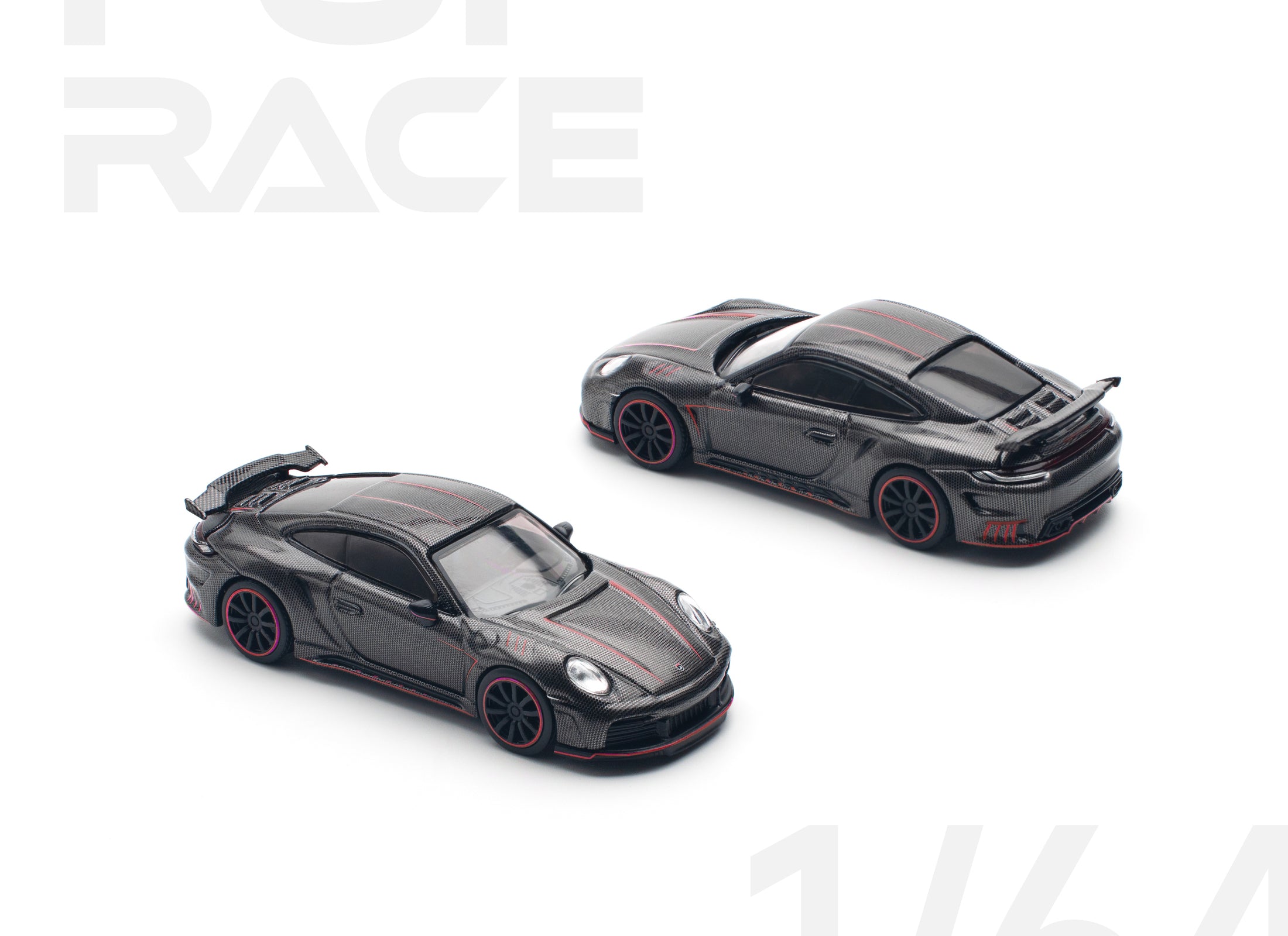 POPRACE 1/64 992 STINGER GTR CARBON EDITION - REDLINE Model Car