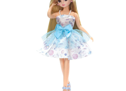 Load image into Gallery viewer, Takara Tomy Licca-chan Dress LW-02 Marine Party Blue Ribbon Outfit Clothes Toy
