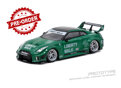 Load image into Gallery viewer, (Pre-order) Tarmac Works 1/64 LB-Silhouette WORKS GT NISSAN 35GT-RR EmeraldGreen

