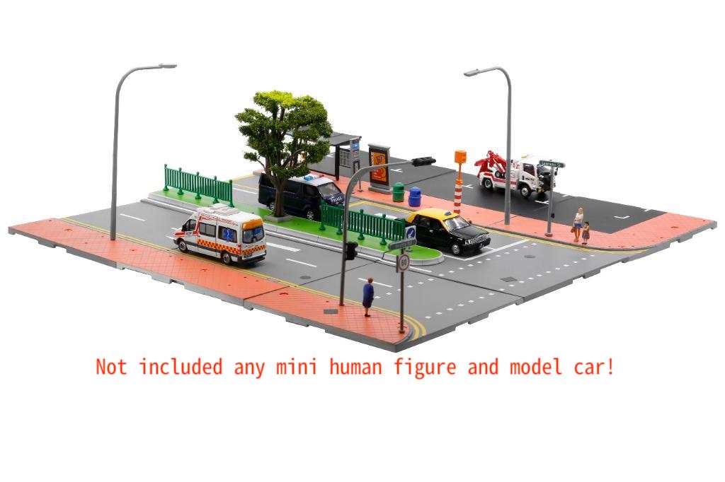 TINY City scale 1:64 Street Diorama Painted Model - S2 Singapore Road Set