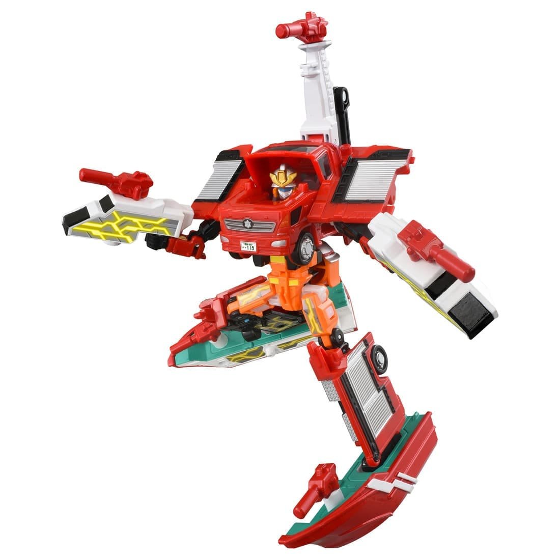 Takara Tomy Tomica Jobraver TJBDX Unite Fire Braver Fire Engine & Boat Set