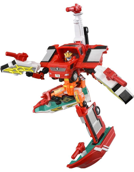 Takara Tomy Tomica Jobraver TJBDX Unite Fire Braver Fire Engine & Boat Set