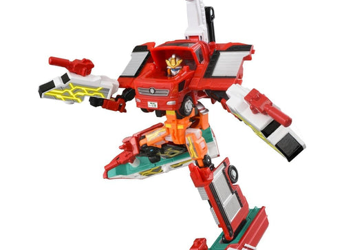Load image into Gallery viewer, Takara Tomy Tomica Jobraver TJBDX Unite Fire Braver Fire Engine &amp; Boat Set
