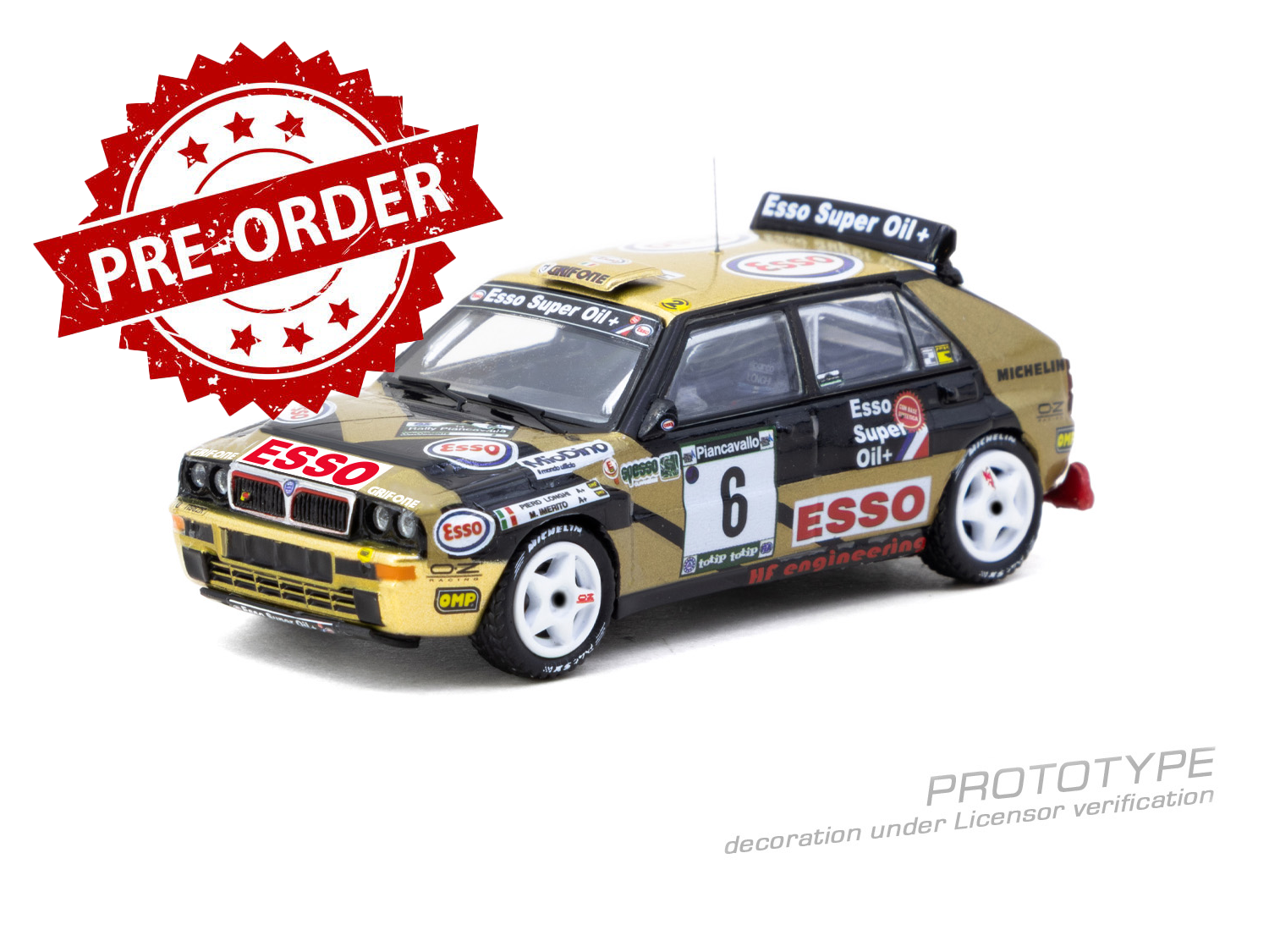 (Pre-order) Tarmac Works Lancia Delta HF Integrale ECR Piancavallo Rally 1993