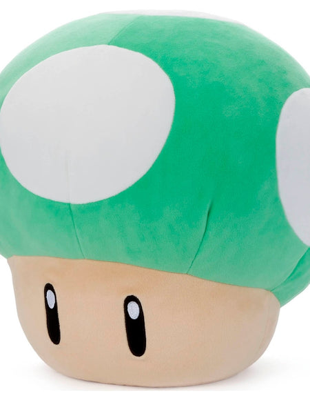 Takara Tomy Arts Super Mario Soft Plush Toy - Mocchi Game Style 1UP Mushroom