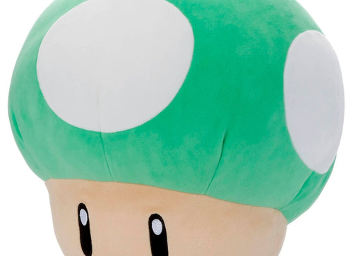 Load image into Gallery viewer, Takara Tomy Arts Super Mario Soft Plush Toy - Mocchi Game Style 1UP Mushroom

