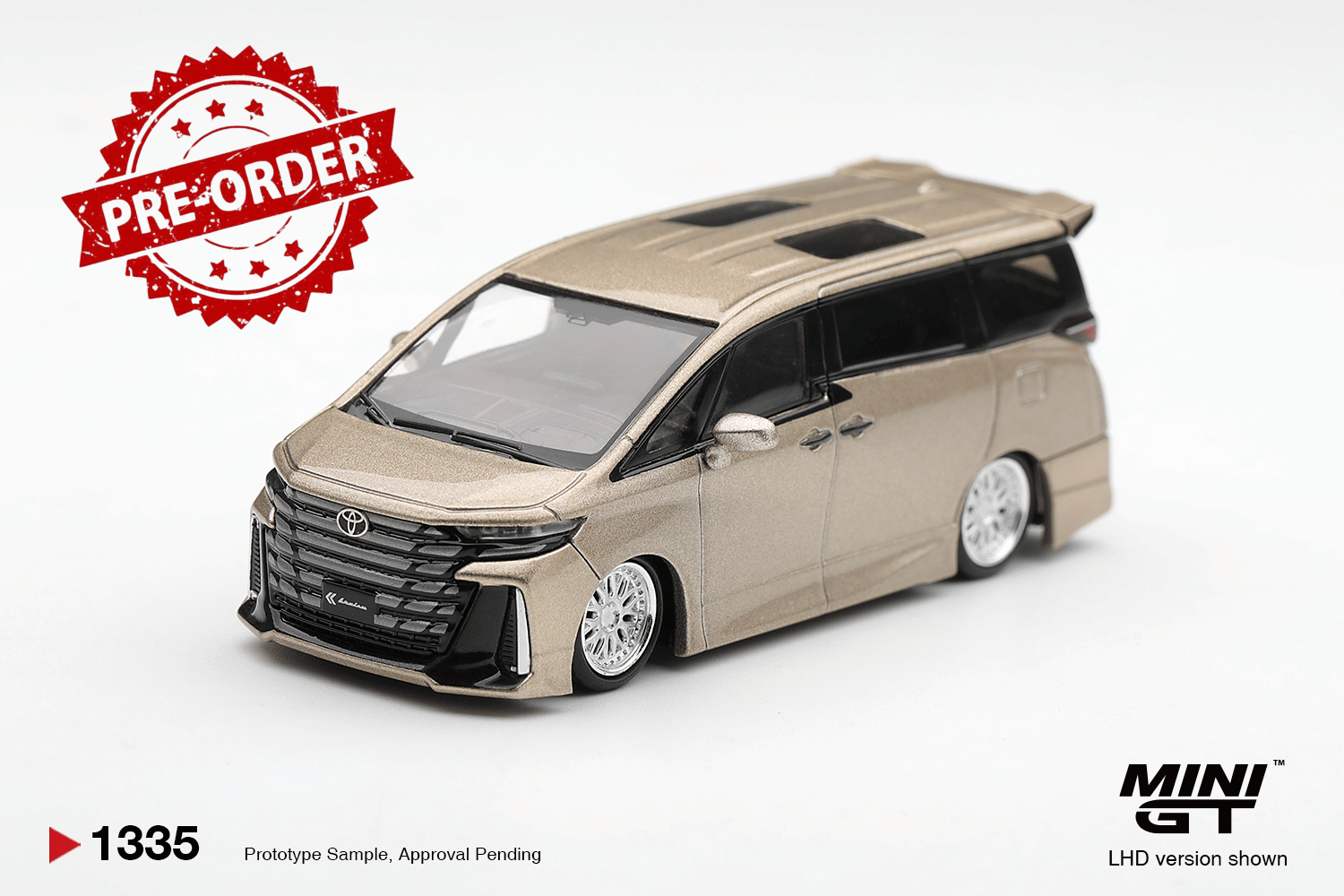 (Pre-order) Mini GT 1/64 #1335 Toyota Vellfire 40 KUHL Gold Metallic RHD Diecast