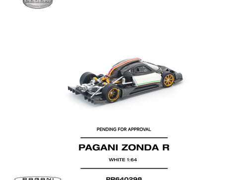 Load image into Gallery viewer, (Pre-order) POP RACE 1/64 PAGANI ZONDA R WHITE Diecast Model Car
