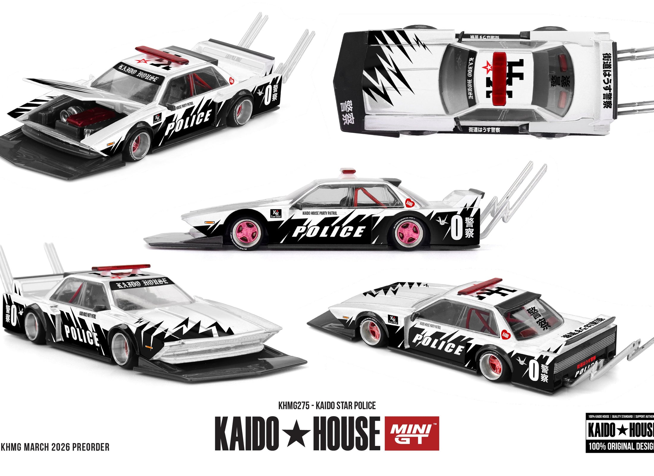 (Pre-order) Kaido House X Mini GT KAIDO STAR POLICE Diecast Model Car #KHMG275
