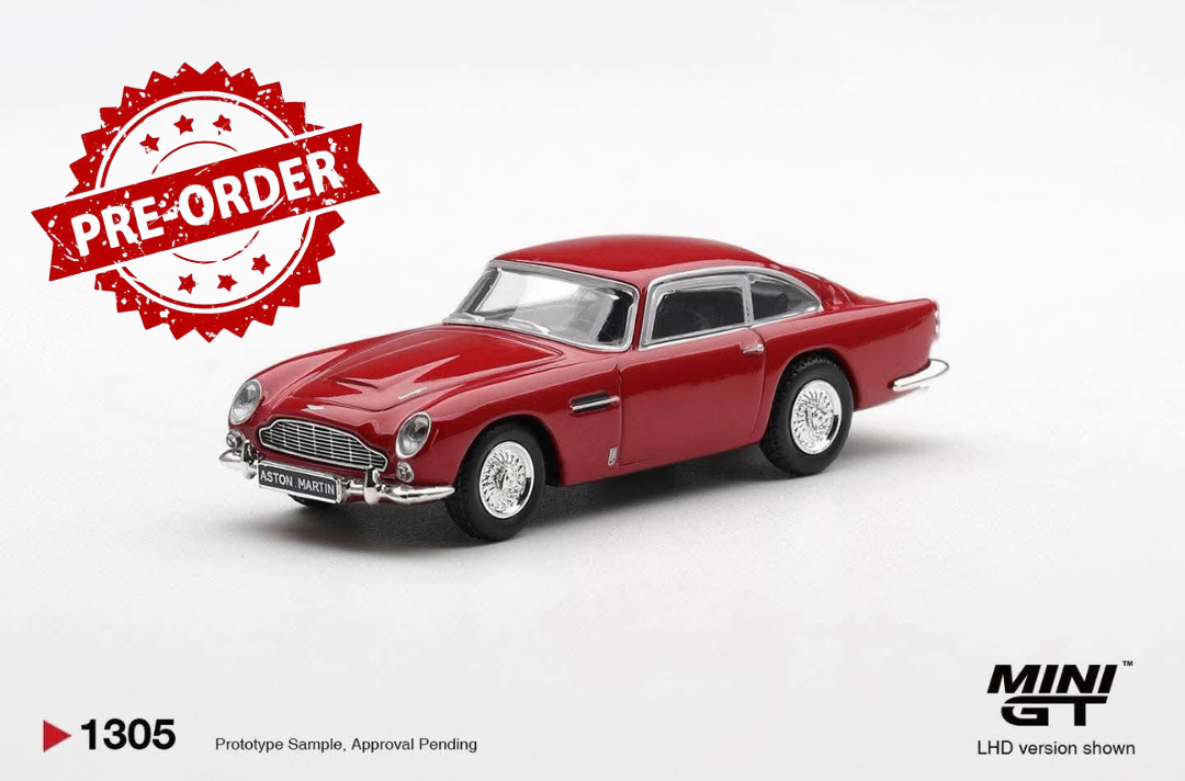 (Pre-order) Mini GT #1305 Aston Martin DB5 Fiesta Red LHD Diecast Model Car
