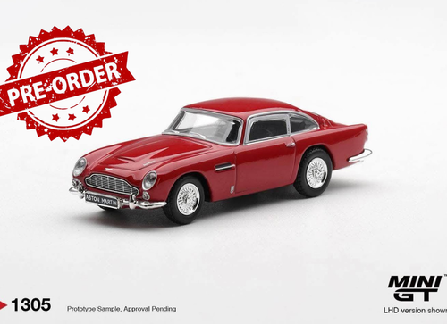 Load image into Gallery viewer, (Pre-order) Mini GT #1305 Aston Martin DB5 Fiesta Red LHD Diecast Model Car
