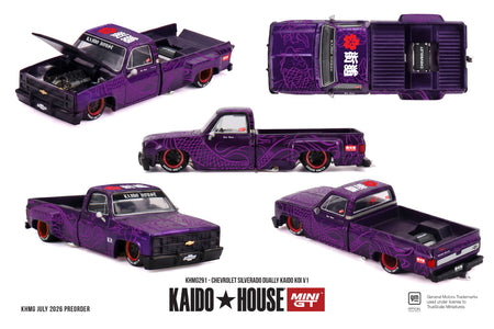 (Pre-order) Mini GT #291 Chevrolet Silverado Dually KAIDO Koi V1 Diecast Model
