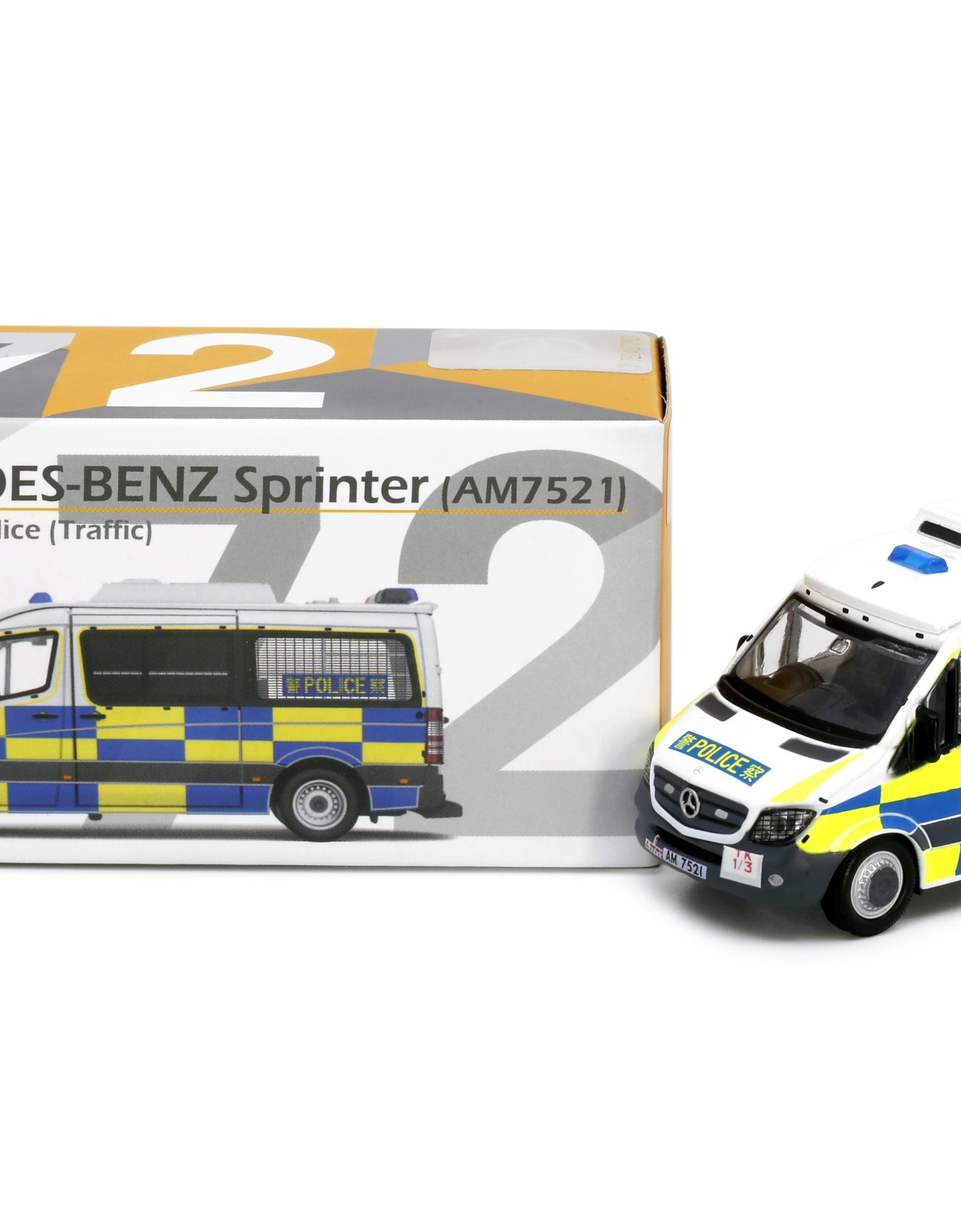 Tiny City 172 Die-cast Model Car - Mercedes-Benz Sprinter Police Traffic(AM7521)