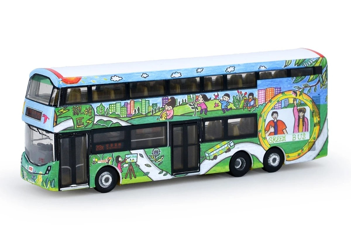 Tiny City Die-cast Model Car - KMB VOLVO B8L WRIGHT Go Green, Anderson (213X)