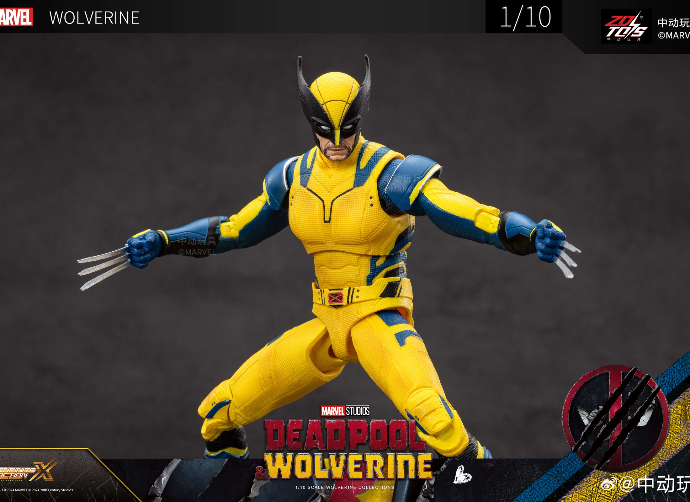 ZD Toys Marvel Deadpool & Wolverine 1/10 6-inch Wolverine Action Figure set