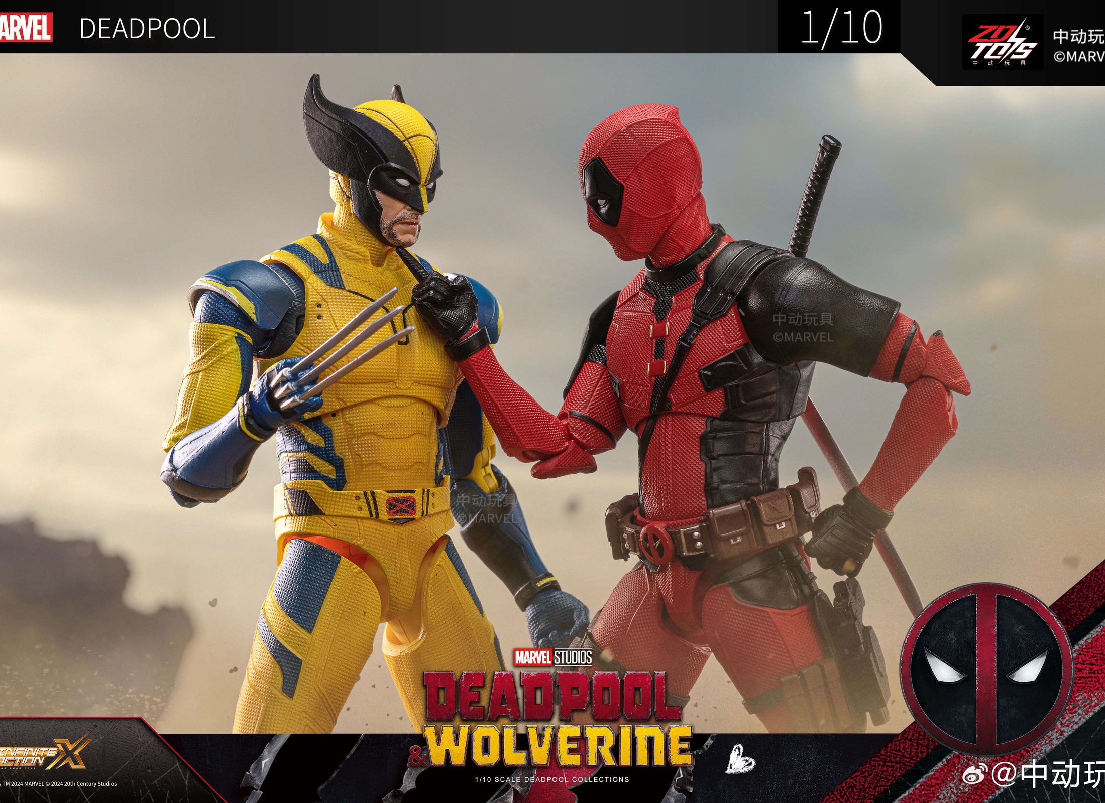 ZD Toys Marvel Deadpool & Wolverine 1/10 6-inch Deadpool Action Figure set