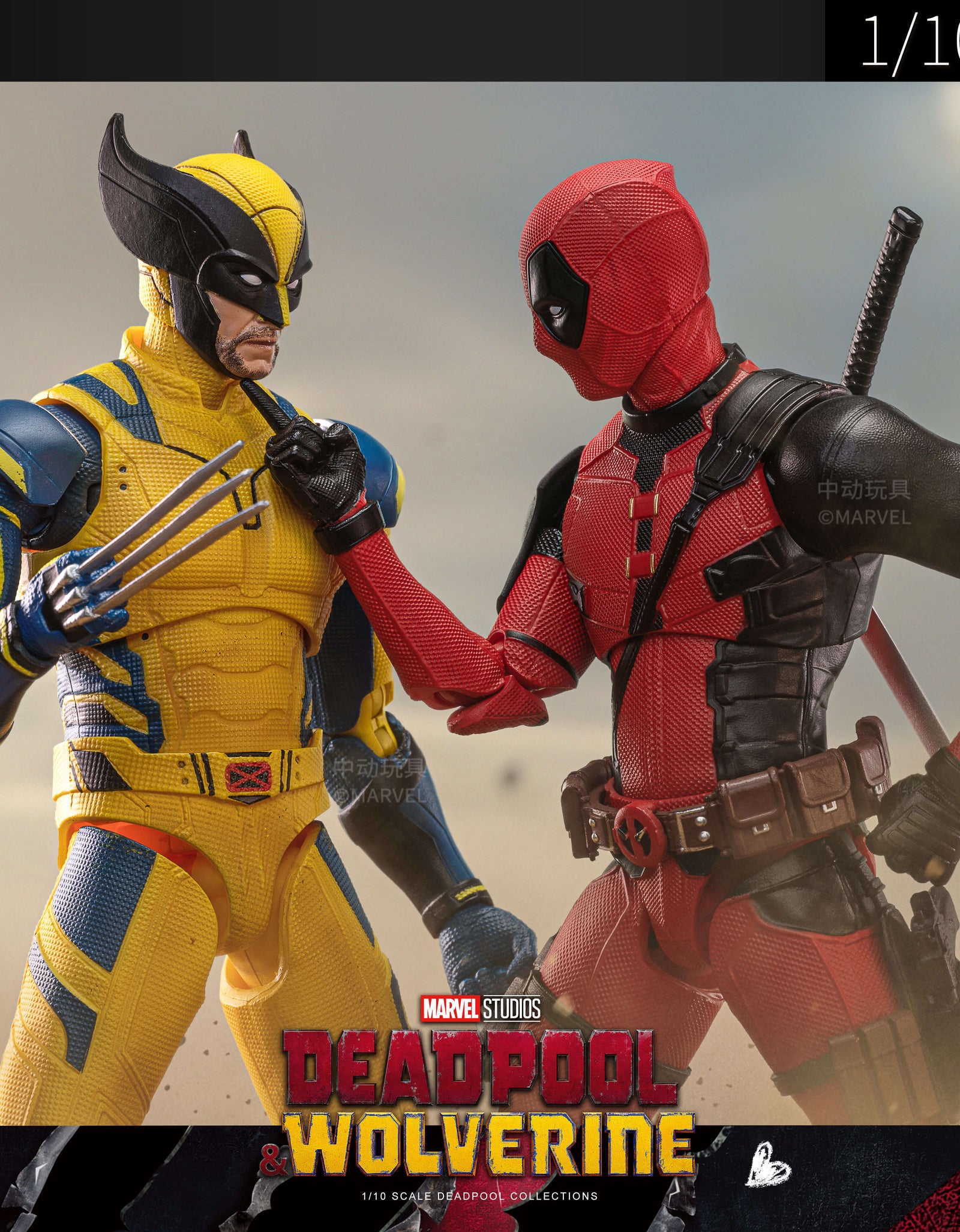 ZD Toys Marvel Deadpool & Wolverine 1/10 6-inch Deadpool Action Figure set