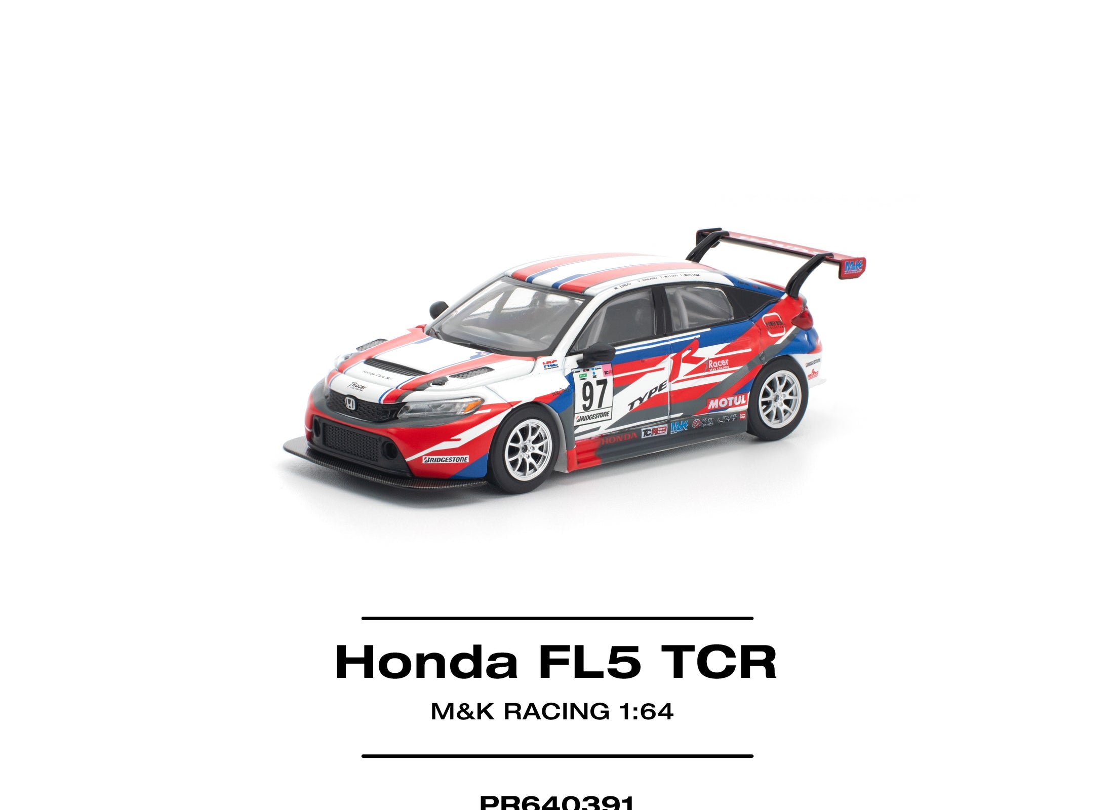 (Pre-order) POPRACE 1/64 HONDA CIVIC TYPE-R (FL5) TCR - M&K RACING Model Car
