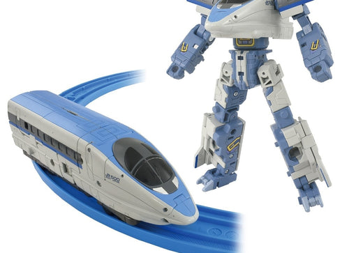 Load image into Gallery viewer, Takara Tomy Shinkansen Deformation Robot Shinkalion CW 500 Kodama &amp; Jinki Form

