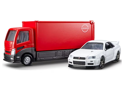Load image into Gallery viewer, Takara Tomy Tomica Die-cast Car - Transporter Nissan Skyline GT-R V specII Nur
