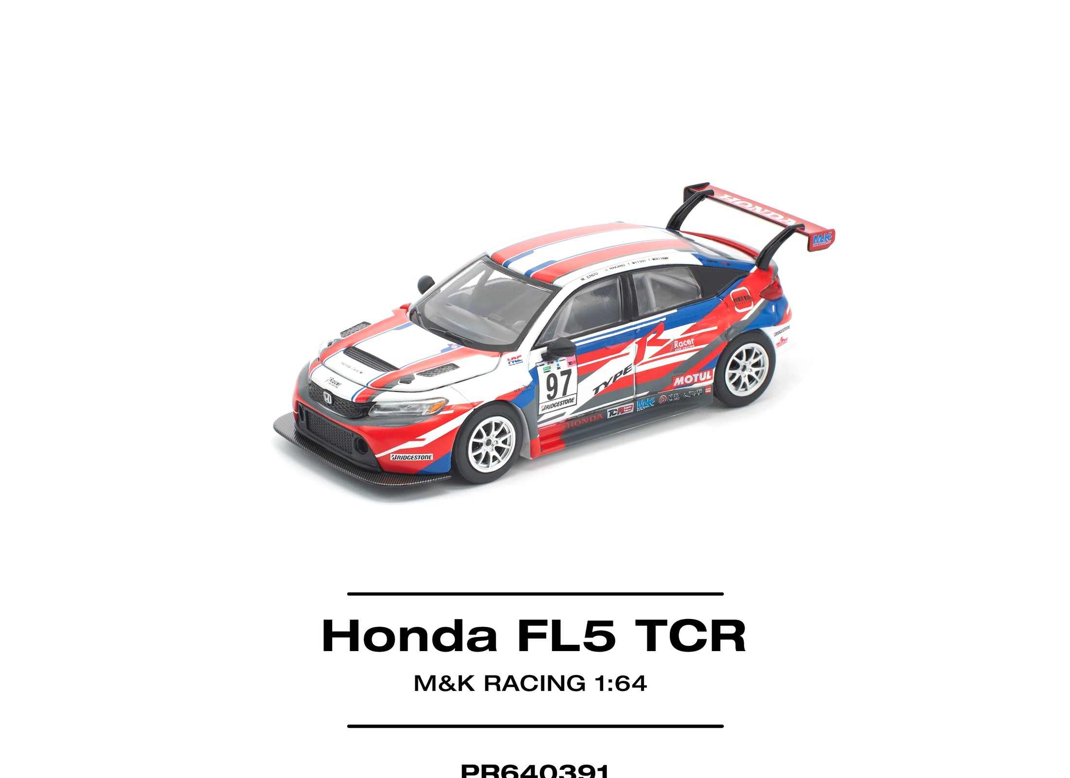 (Pre-order) POPRACE 1/64 HONDA CIVIC TYPE-R (FL5) TCR - M&K RACING Model Car