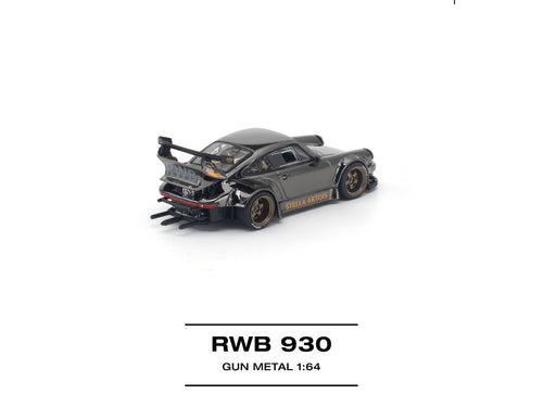 Load image into Gallery viewer, (Pre-order) POPRACE 1/64 - RWB 930 GUN METAL Opening Rear Engine Cover
