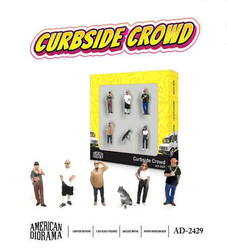 American Diorama 1:64 Figure Set: Curbside Crowd Full Set #AD-2429