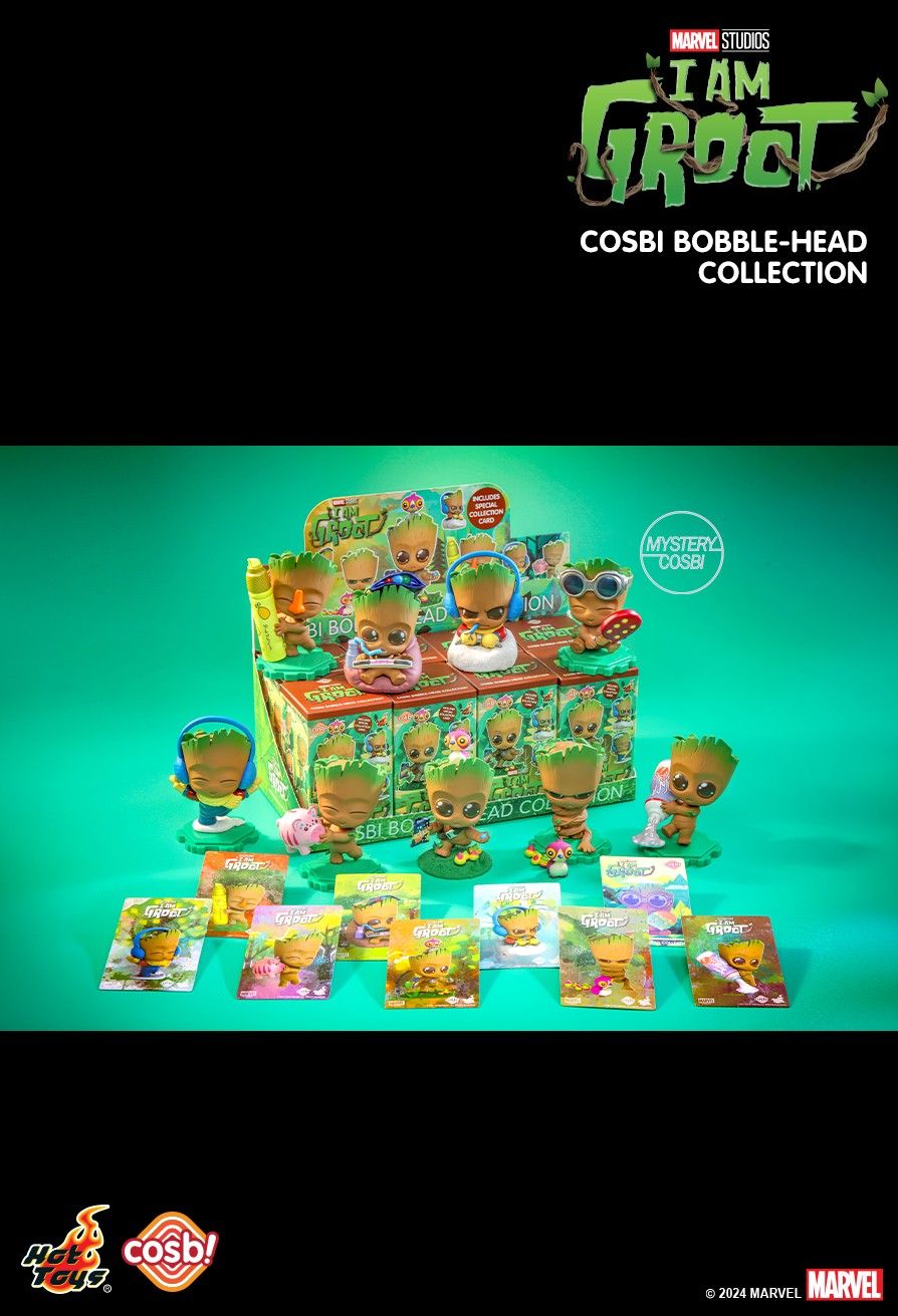 Hot Toys Disney I Am Groot Cosbi Bobble-Head Collection 2 Full Set