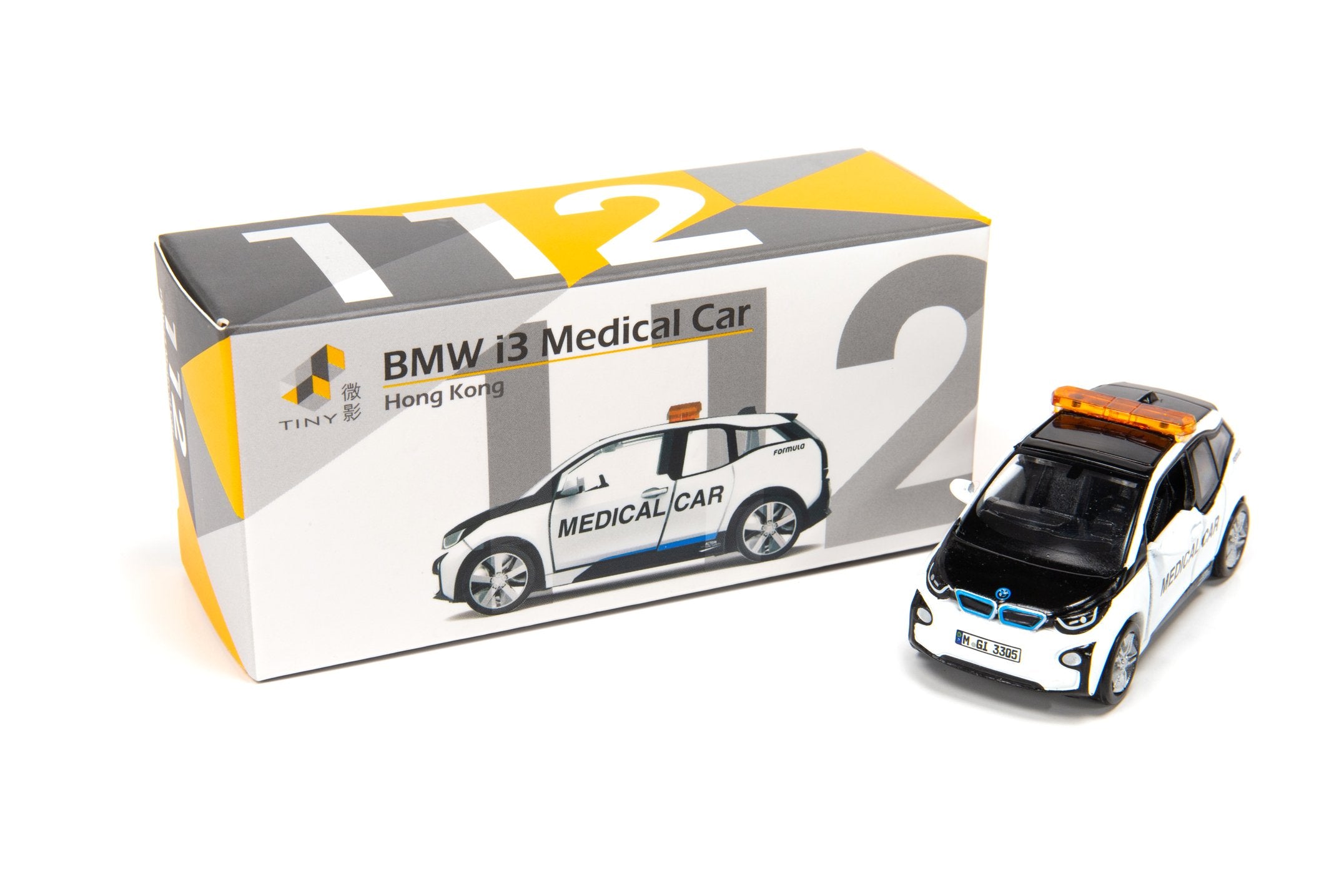 TINY City No.112 HK Hong Kong BMW i3 KMB Medical Mini Toy car Diecast Model