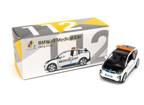 Load image into Gallery viewer, TINY City No.112 HK Hong Kong BMW i3 KMB Medical Mini Toy car Diecast Model
