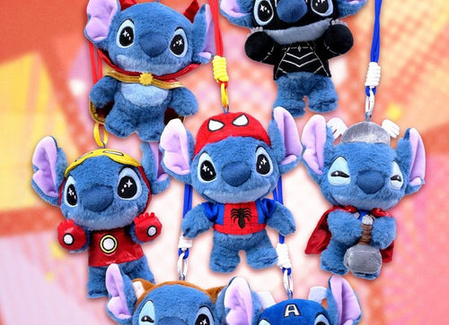 Load image into Gallery viewer, Hot Toys Marvel Stitch Cosbi Plush Keychain Collection (Full set of 6)
