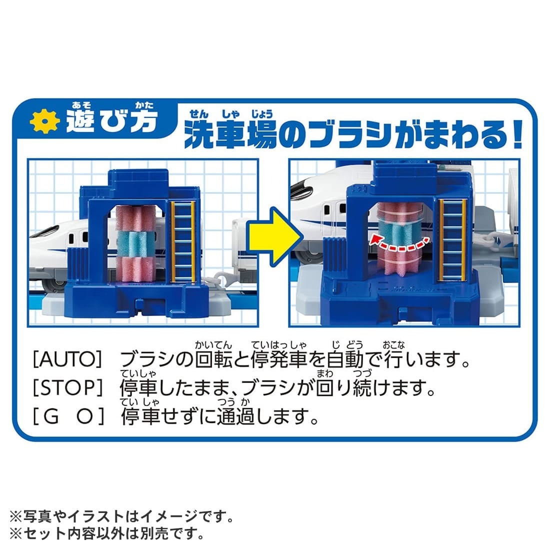 Takara Tomy Plarail Train Accessory J-33 Action Town Guru Guru Rotation Car Wash