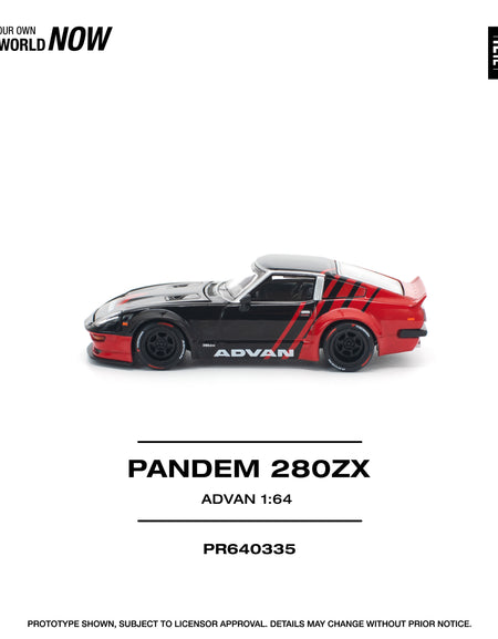 POPRACE 1/64 PANDEM 280ZX ADVAN Diecast Model Car