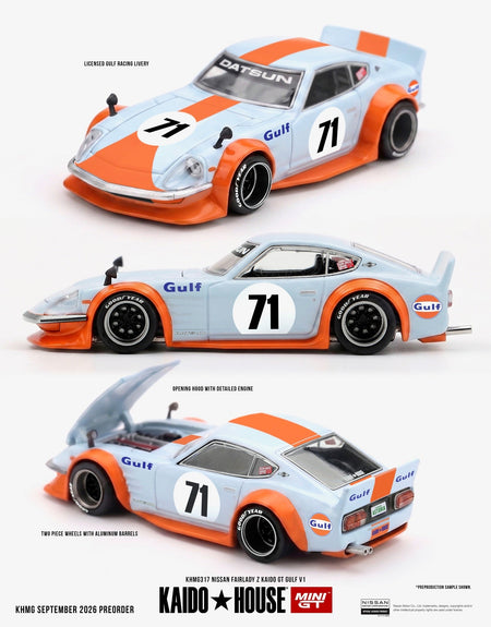 (Pre-order) Mini GT #317 Nissan Fairlady Z Kaido GT GULF V1 1978 - Kaido House