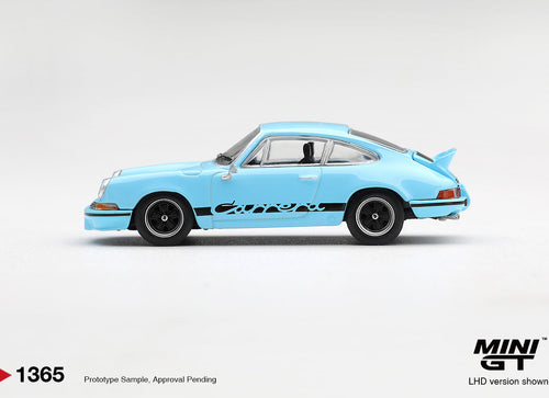 Load image into Gallery viewer, (Pre-order) Mini GT #1365 Porsche 911 Carrera RS 2.7 Gulf Blue Black Livery RHD
