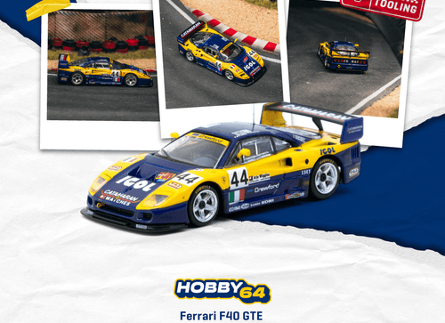 Load image into Gallery viewer, Tarmac Works 1/64 Ferrari F40 GTE  24h of Le Mans 1996 Model Car
