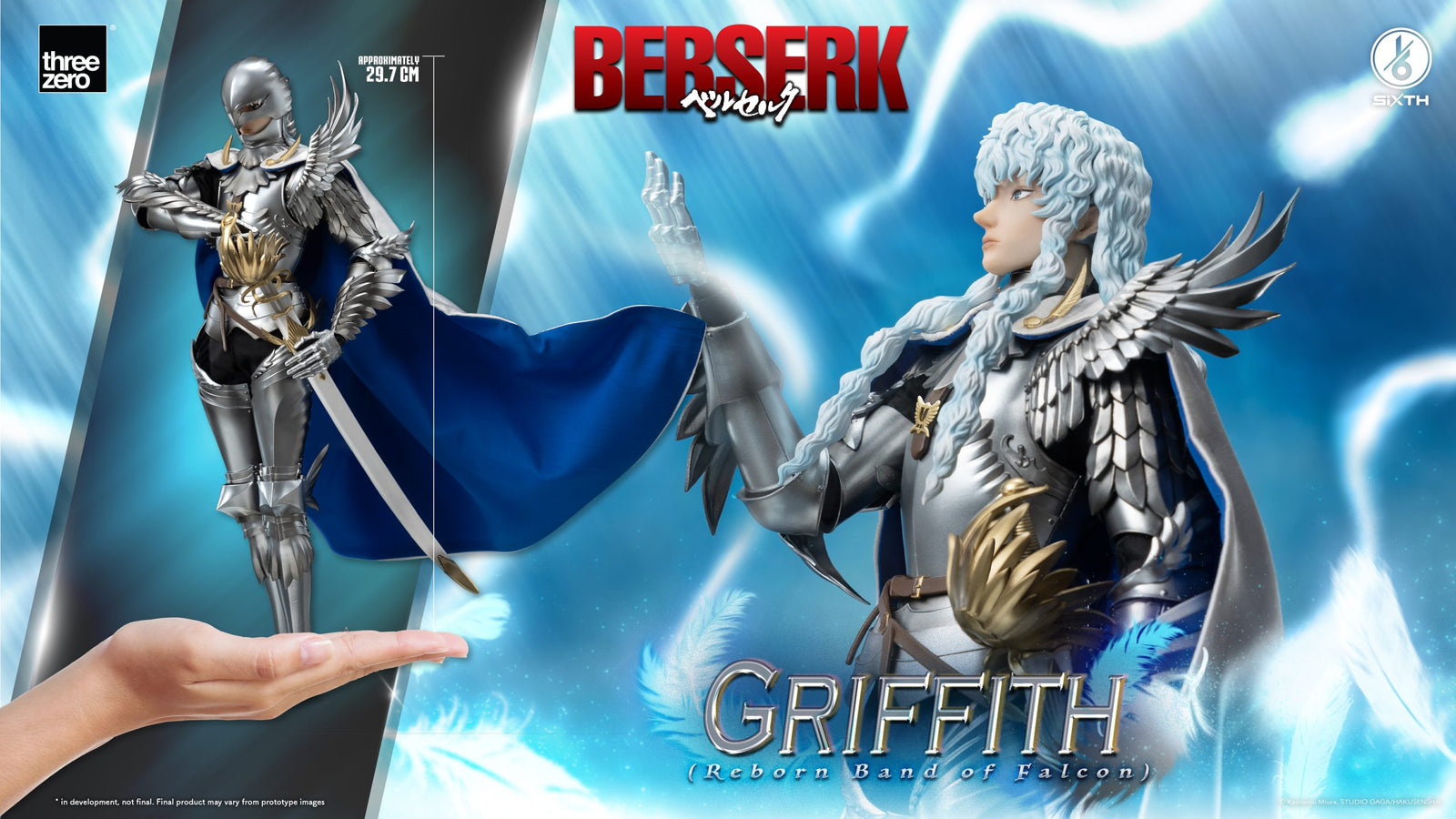 ThreeZero 1:6 BERSERK Griffith (Reborn Band of Falcon) Action Figure