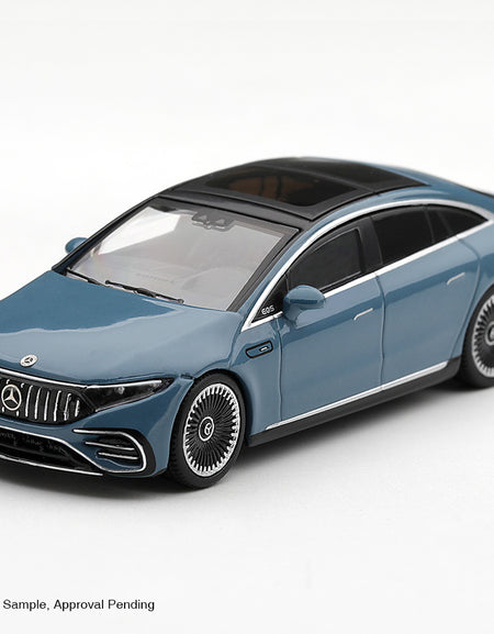 (Pre-order) Mini GT #1418 Mercedes-AMG EQS 53 Blue LHD Diecast Model Car