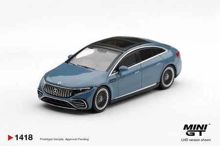 (Pre-order) Mini GT #1418 Mercedes-AMG EQS 53 Blue LHD Diecast Model Car