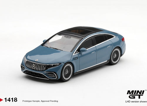 Load image into Gallery viewer, (Pre-order) Mini GT #1418 Mercedes-AMG EQS 53 Blue LHD Diecast Model Car
