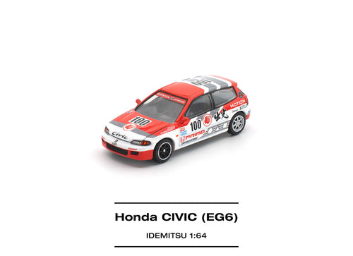 Load image into Gallery viewer, (Pre-order) POP RACE 1/64 HONDA CIVIC (EG6) IDEMITSU Diecast Model Car #PR640510
