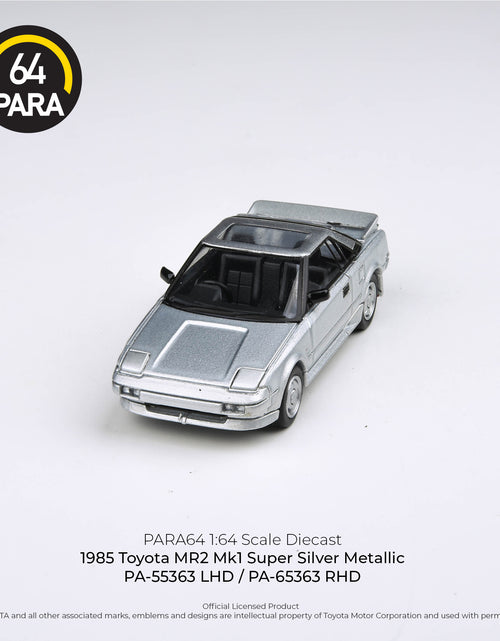 Load image into Gallery viewer, PARA64 1/64 1985 Toyota MR2 MK1 Super Silver Metallic - closed lights (RHD)
