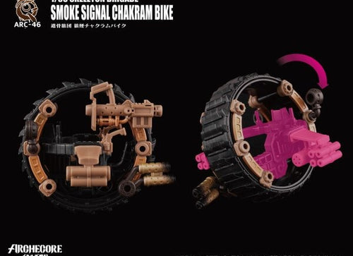 Load image into Gallery viewer, ARCHECORE ARC-46 Skeleton Brigade Smoke Signal Chakram Bike Figure Set
