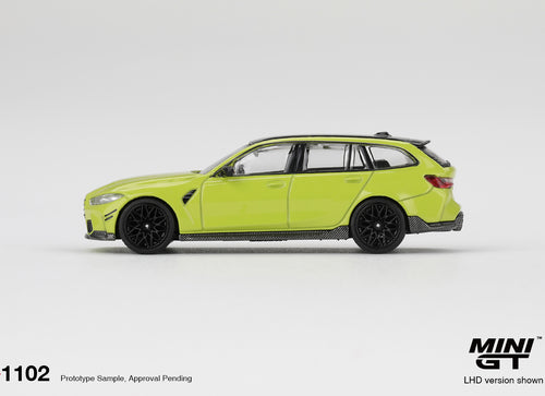 Load image into Gallery viewer, (Pre-order) MINI GT #1102 BMW M3 M Performance Touring Sao Paulo Yellow LHD Car
