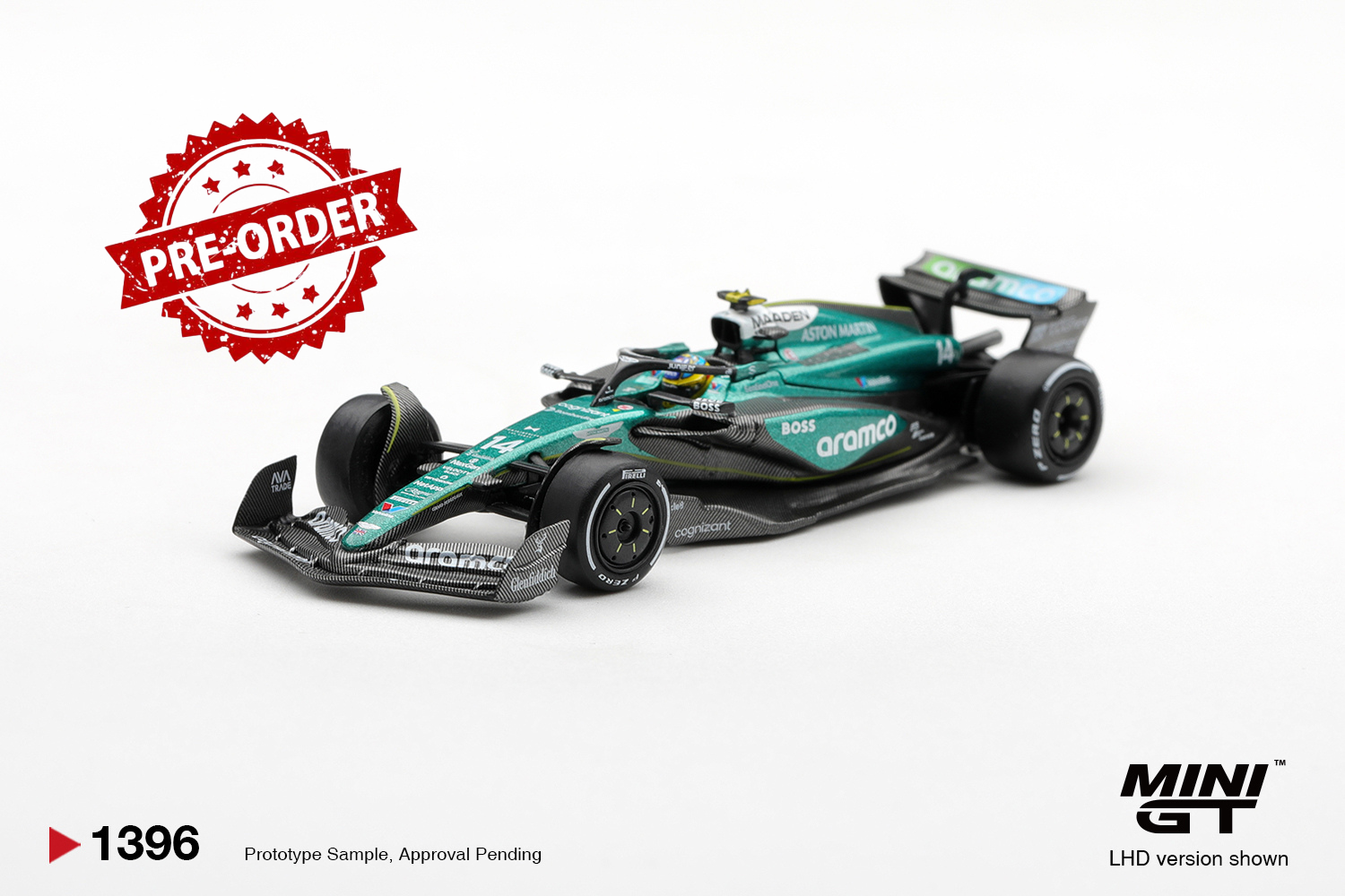 (Pre-order)Mini GT #1396 Aston Martin AMR24 #14 Fernando Alonso 2024 F1 LasVegas