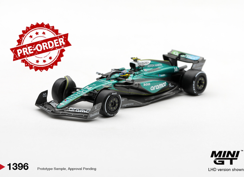 Load image into Gallery viewer, (Pre-order)Mini GT #1396 Aston Martin AMR24 #14 Fernando Alonso 2024 F1 LasVegas
