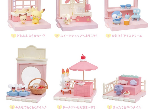 Load image into Gallery viewer, Takara Tomy Pokemon - Pokepeace Collection House ~Sweets shop~ (Full set of 6)
