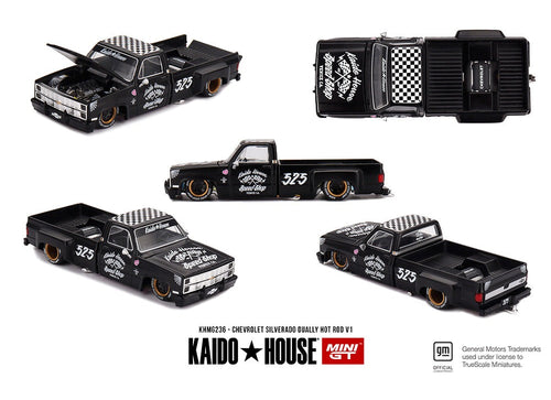 Load image into Gallery viewer, (Pre-order) Kaido House X Mini GT Chevrolet Silverado Dually Hot Rod V1 #KHMG236
