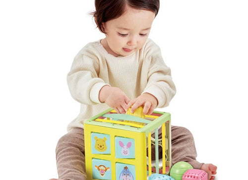 Load image into Gallery viewer, Takara Tomy Disney Baby Toy String x String Educational Cube Winnie the Pooh
